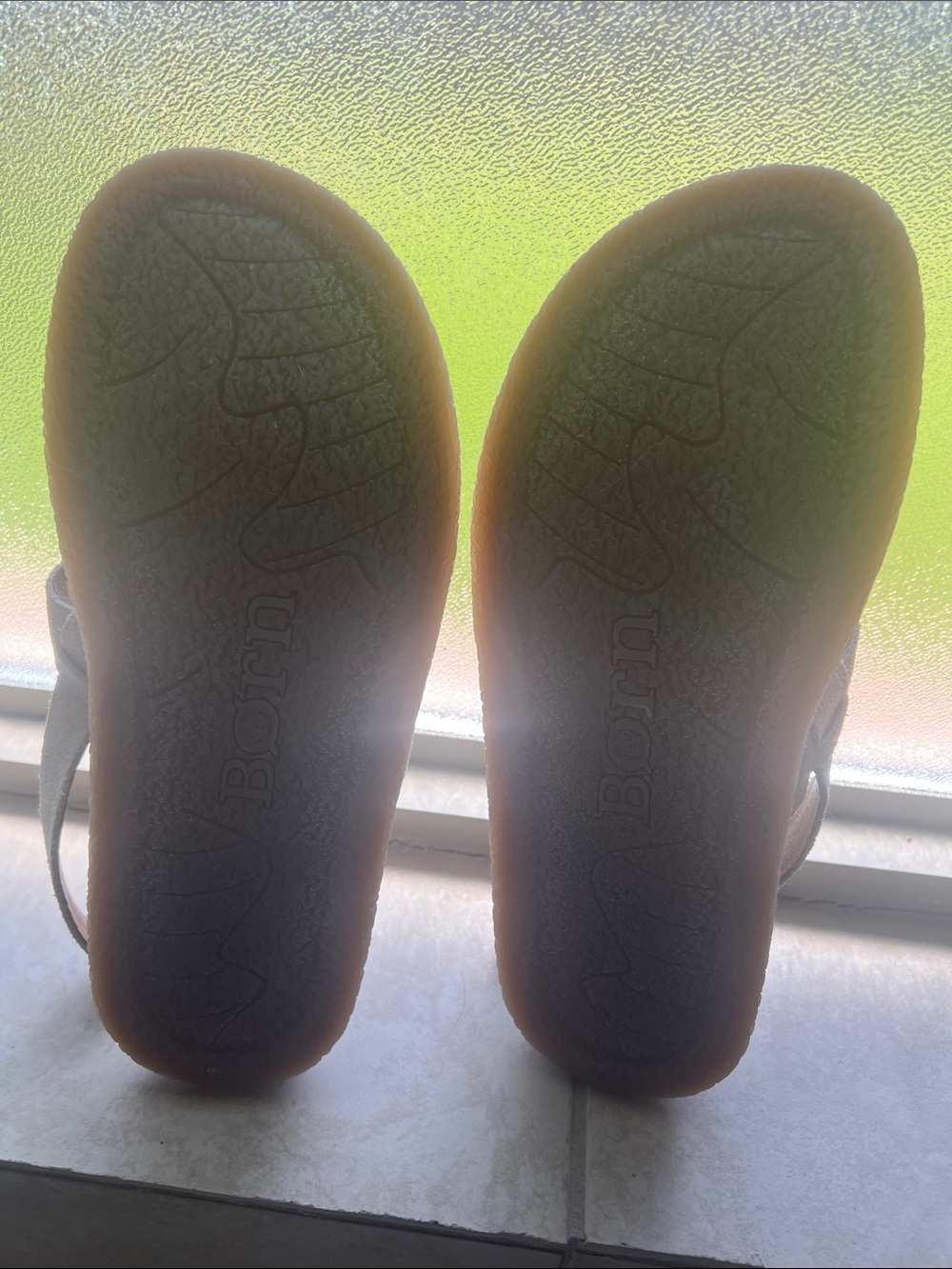 Born Kids Tan/Brown Leather Sandals with Cushioned Footbed